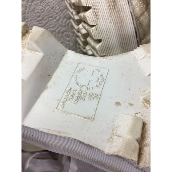 Dr. Doc Martens Womens Molly Glitter Platform Boots W/ White Satin Laces*size 6 - Picture 12 of 16